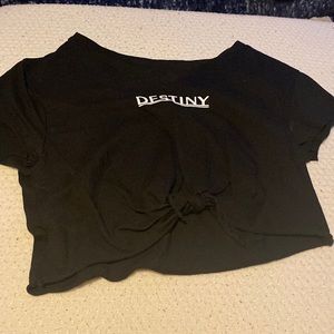 Shein black womens crop top size medium